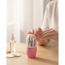 Egecen Tırnak Bakım Manikür Pedikür Seti 4 Parça Pembe Ev ve Seyahat Uyumlu - EC001Z-55UT67