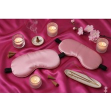 Feyza Design %100 Ipek Saten Uyku Maskesi ve Göz Bandı 2'li Set