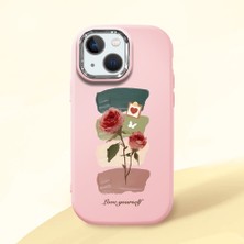 Ucuc iPhone 13 Mini Uyumlu Darbe Emici Kamera Korumalı Pembe Silikon Kılıf