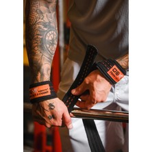 Feyza Design Lifting Straps Siyah Turuncu Pedli 2'li Paket