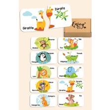 Feyza Design Sevimli Hayvanlar Temalı Ahşap Puzzle Çocuk Oyunu