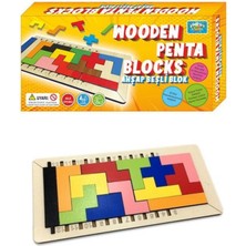 Feyza Design Wooden Penta Blocks Oyunu - Akıl ve Zeka Geliştirici Kutu
