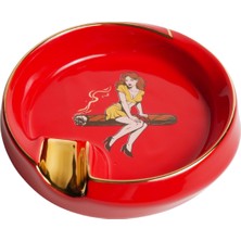 Firebird Cigar Lady Kırmızı Tekli Porselen Puro Küllüğü