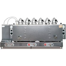 Elmas Çay Kazanı - Altı Demlikli Krom Çay kazanı