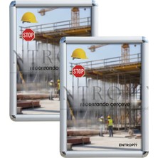 2 adet - Entropiy 50x70 B2  Rondo Belge Çerçevesi  Dijital Baskı Afiş Reklam Menü Duyuru Kurum Işyeri Otel İşletme Çerçevesi