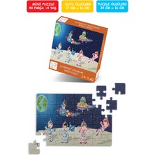 Feyza Design Mini Astronot Puzzle 40 Parça Çocuklar Için Eğlenceli Yapboz