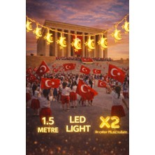 Okavango 1,5 Metre 3 Yıldız 1 Ay Led, 23 Nisan Süsleri 23 Nisan Okul Anaokulu Süslemeleri