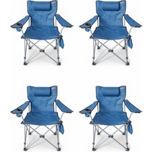 Kılıçaslan Camp Madfox 4'lü Chillseat Yastıklı Katlanabilir Kamp Sandalyesi Blue