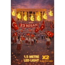 Okavango 1,5 Metre 1 Yıldız 1 Ay Led, 23 Nisan Süsleri 23 Nisan Okul Anaokulu Süslemeleri