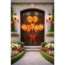 Pairla 23 Nisan Kapı Süsü, 23 Nisan Süslemeleri, 5 Metre Peri Led, Kapı Süsü, 23 Nisan Ürünleri