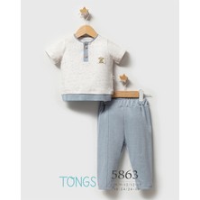 Tongs Baby Erkek Bebek Crumb Alt Üst Takım Mavi 5863