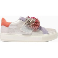 Kurt Geiger Laney Pom Pom Deri Taşlı Lüks Tasarım Kadın Sneaker