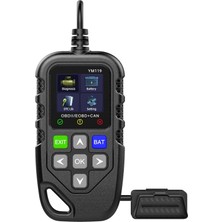 Streak Arıza Tespit Silme Akü Test Ölçme Cihazı YM119 Eobd Obd2 Otomatik Dijital Ekranlı