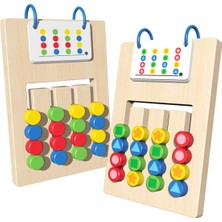 Feyza Design Ahşap Renk Eşleştirme Oyunu, Zeka ve Dil Gelişimi Için Eğitici Oyuncak