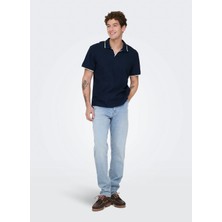 Only & Sons Dar Açık Mavi Erkek Denim Pantolon 22038626 Onsyoke Tapered Boxcro Dnm