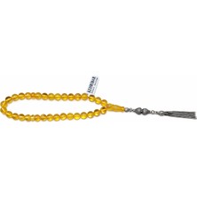 Benko Tesbih Orjinal Bilek Boy Kehribar Gümüş PÜSKÜL(8,19MMX7,74MM)