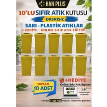 Han Plus Geri Dönüşüm Kutusu - Baskısız 10'lu Set (Sarı)