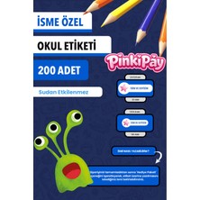 Isim Yazılabilir Uzay Temalı Okul Etiketi – Kalem & Defter Için 200 Adet