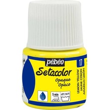 Pebeo Setacolor Opak Kumaş Boya Jaune Citron 45 ml Canlı ve Parlak Renklerle Örtücü Etki