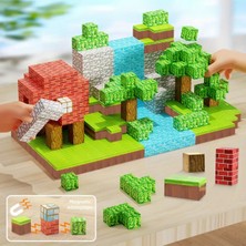 Feyza Design Minecraft Tarzı Manyetik Küpler - 100 Parça Zeka Geliştirici Blok