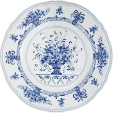 Le Coq Porcelaine Neos Anthiros Servis Tabağı - 32 cm – Avrupa Üretimi İthal Porselen – Mavi Desenli Büyük Sunum Tabağı