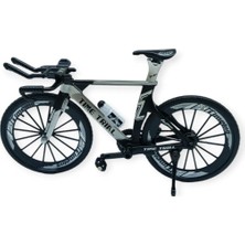 Decostyle Model Araçlar -1/10 Metal Yarış Bisikleti 18 cm - Gri