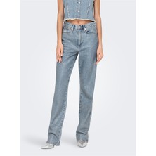 ShopINN Onlhollywood-Rıley Crys Hw S Red Dnm Cro Kadın Light Blue Denim Denim Pantolon - 15341019