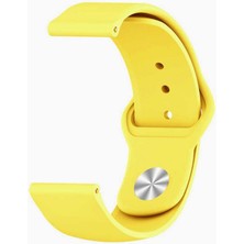 Gpack Samsung Galaxy Watch Gear S3 20MM Kordon Kayış Mat Silikon 20/KRD11E Sarı
