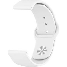 Gpack Samsung Galaxy Watch Gear S3 20MM Kordon Kayış Mat Silikon 20/KRD11E Beyaz