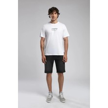 Lee Cooper Rolanes Erkek %100 Pamuk O Yaka T-Shirt Beyaz