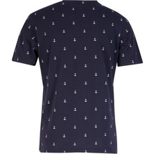 Lee Cooper Berry Erkek %100 Pamuk Bisiklet Yaka T-Shirt Lacivert
