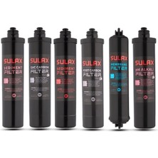 Sulax Black Su Arıtma Filtresi 6'lı Set
