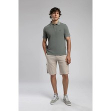 Lee Cooper Mules Erkek %100 Pamuk Polo Yaka T-Shirt Haki