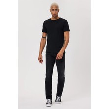 Lee Cooper Gael Erkek %100 Pamuk O Yaka T-Shirt Siyah