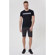Lee Cooper Jaxton Erkek %100 Pamuk Dokuma Şort Koyu Gri