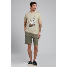 Lee Cooper Burf Erkek %100 Pamuk Dokuma Şort Haki