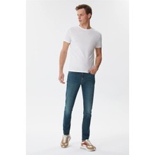 Lee Cooper Gael Erkek %100 Pamuk Bisiklet Yaka T-Shirt Kirik Beyaz