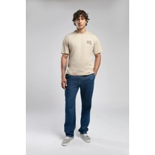 Lee Cooper Marcia Erkek %100 Pamuk O Yaka T-Shirt Bej