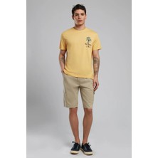 Lee Cooper Joan Cargo Erkek Dokuma Şort Bej