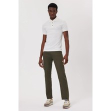 Lee Cooper Tylen Erkek %100 Pamuk Polo Yaka T-Shirt Ekru