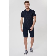 Lee Cooper Pine Erkek %100 Pamuk Polo Yaka T-Shirt Lacivert