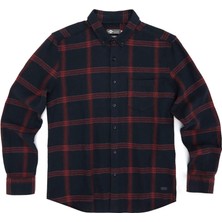 Lee Cooper Charles Erkek %100 Pamuk Dokuma Gömlek Laci-Kırmızı Ekose