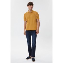 Lee Cooper Tylen Erkek %100 Pamuk Polo Yaka T-Shirt Hardal