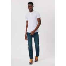 Lee Cooper Twins Erkek %100 Pamuk Polo Yaka T-Shirt Beyaz