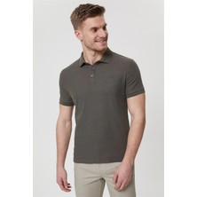 Lee Cooper Tylen Erkek %100 Pamuk Polo Yaka T-Shirt Haki