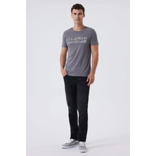 Lee Cooper Pers Erkek %100 Pamuk O Yaka T-Shirt Gri