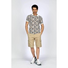 Lee Cooper Man 1 Erkek %100 Pamuk Dokuma Şort Bej