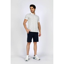 Lee Cooper Newfresh Erkek %100 Pamuk Polo Yaka T-Shirt Ekru