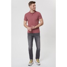 Lee Cooper Polite Erkek %100 Pamuk Polo Yaka T-Shirt Gül Kurusu