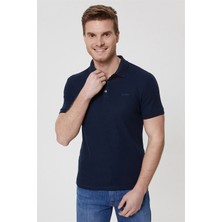 Lee Cooper Tylen Erkek %100 Pamuk Polo Yaka T-Shirt Lacivert